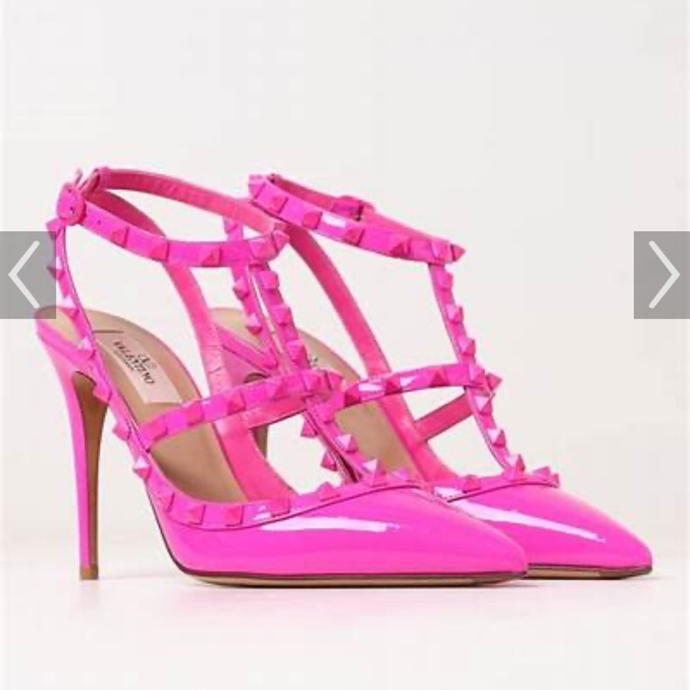 Valentino Garavani Pink Studded Sandals